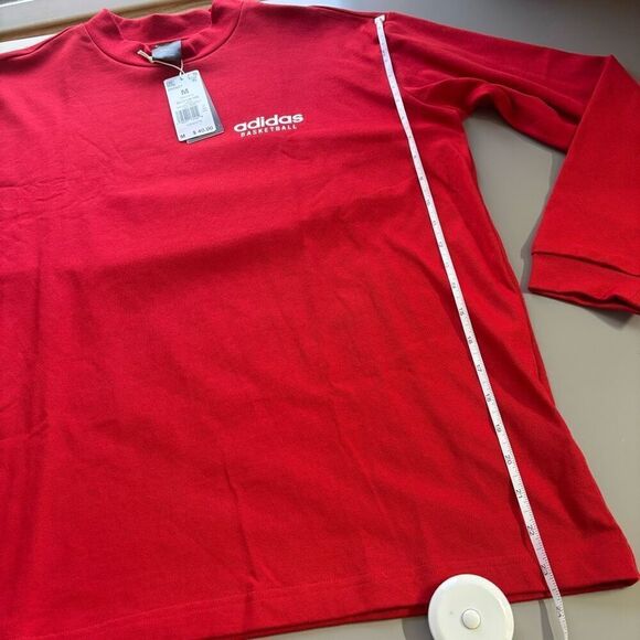 adidas Originals Select Mock Neck Long Sleeve red medium new - Picture 8 of 12